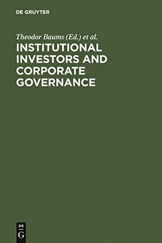 Beispielbild fr Institutional Investors and Corporate Governance. zum Verkauf von Antiquariat  >Im Autorenregister<