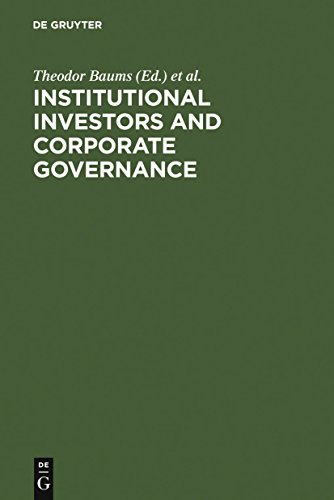 Stock image for Institutional Investors and Corporate Governance. for sale by Antiquariat  >Im Autorenregister<
