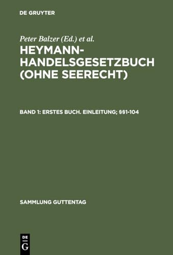 Imagen de archivo de Erstes Buch. Einleitung; 1-104 (Sammlung Guttentag) (German Edition) a la venta por Lucky's Textbooks