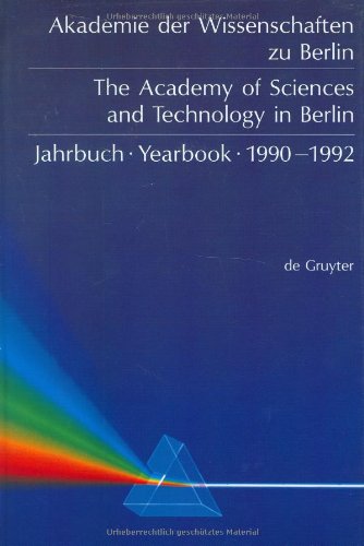 Beispielbild fr The Academy of Sciences and Technology in Berlin. Jahrbuch. Yearbook. 1990-1992. zum Verkauf von Antiquariat Nam, UstId: DE164665634