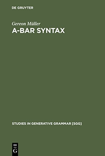 Beispielbild fr A-bar Syntax (Studies in Generative Grammar [Sgg]) zum Verkauf von HPB-Red