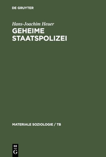 Geheime Staatspolizei (Matieriale Soziologie) [Hardcover ] - Heuer, Hans-Joachim