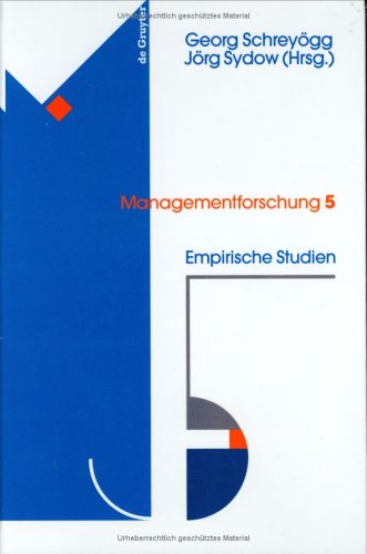 Beispielbild fr Managementforschung, Bd.5, Empirische Studien zum Verkauf von medimops