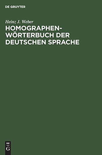 Beispielbild fr Homographen-W rterbuch der deutschen Sprache zum Verkauf von Books From California