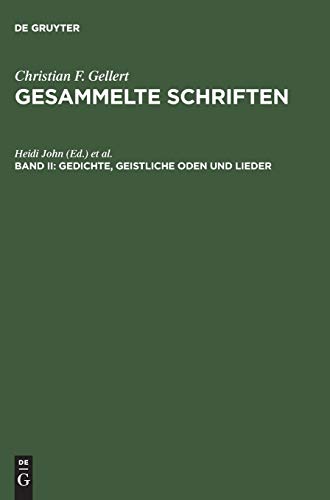 Imagen de archivo de Gesammelte Schriften; Bd II; Gedichte; Geistliche Oden und Lieder a la venta por Ria Christie Collections