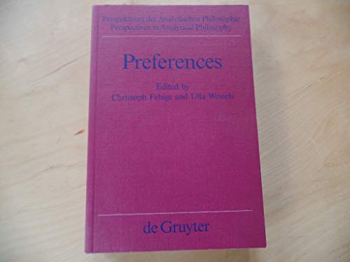 Stock image for Preferences (Perspectives in Analytical Philosophy) for sale by Moe's Books