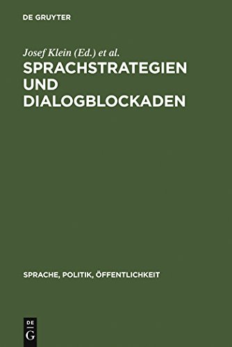 Stock image for Sprachstrategien und Dialogblockaden for sale by Ria Christie Collections