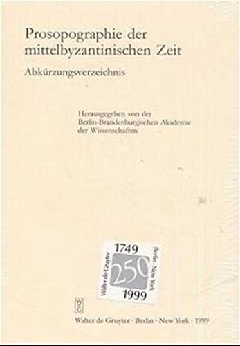 Prosopographie der mittelbyzantinischen Zeit, Bd 1, Aaron (#1) - Georgios (#2182) - Ralph-Johannes Lilie
