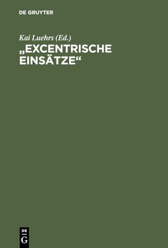9783110151985: "Excentrische Einstze": Studien und Essays zum Werk Heimito von Doderers