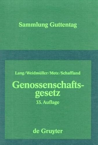 Beispielbild fr Genossenschaftsgesetz. : Gesetz betreffend die Erwerbs- und Wirtschaftsgenossenschaften. zum Verkauf von Buchpark