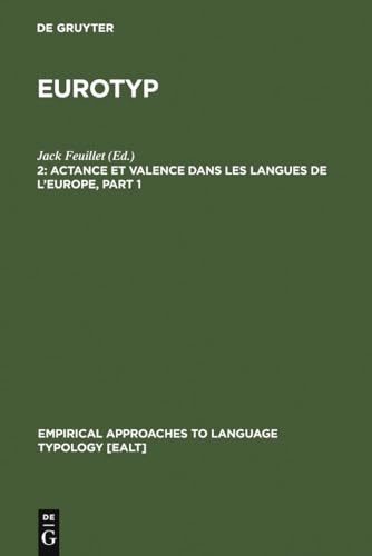 9783110157499: Actance Et Valence Dans Les Langues De l'Europe