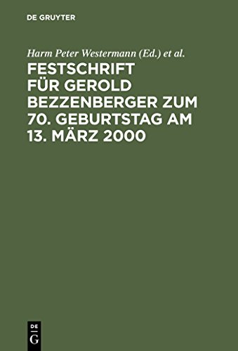 Festschrift für Gerold Bezzenberger zum 70. Geburtstag am 13. März 2000 - Klaus Mock