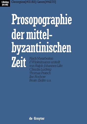 9783110166729: Prosopographie Der Mittelbyzantinischen Zeit: Erste Abteilung (2)