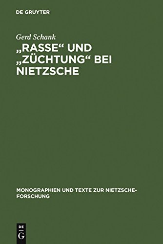 9783110168723: "Rasses" Und "Zuchtung" Bei Nietzsche (Monographien und Texte zur Nietzsche-Forschung): 44