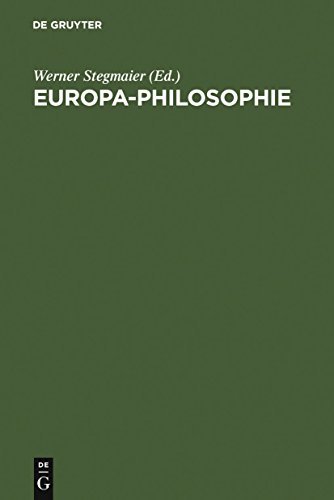 Beispielbild fr EUROPA-PHILOSOPHIE. zum Verkauf von Burwood Books