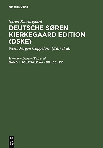 9783110169775: Deutsche Soren Kierkegaard Edition: Journale und Aufzeichnungen Jounale AA, BB, CC, DD: 1