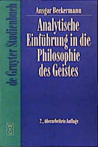 9783110170658: Analytische Einfuhrung in Die Philosophie Des Geistes (DE GRUYTER STUDIENBUCH)