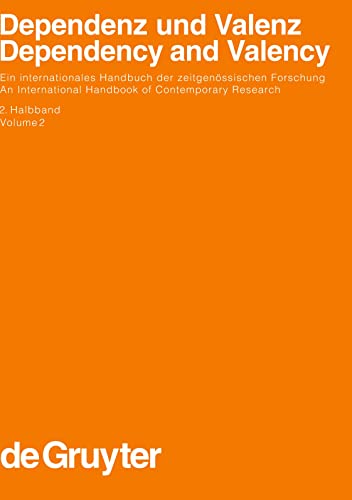 9783110171525: Dependenz Und Valenz/ Dependency and Valency: Ein Internationales Handbuch Der Zeitgenossischen Forschung/An International Handbook of Contemporary Research (2)