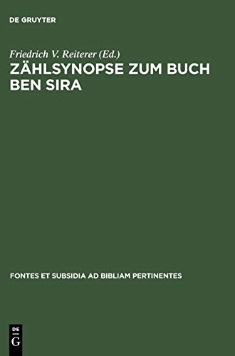 Zählsynopse zum Buch Ben Sira - Friedrich V. Reiterer