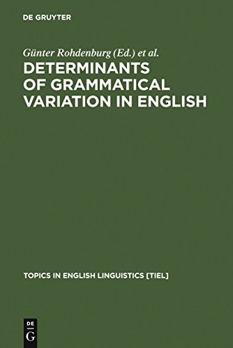 Imagen de archivo de Determinants of Grammatical Variation in English: 43 , 43) a la venta por Hamelyn