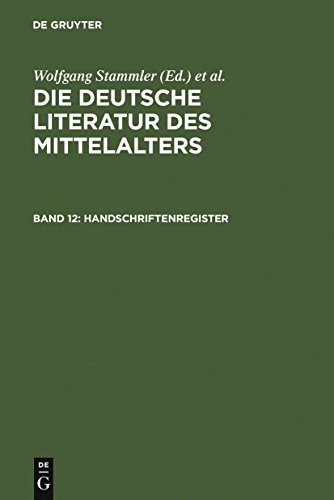 9783110176735: Handschriftenregister: 12 (Verfasserlexikon)