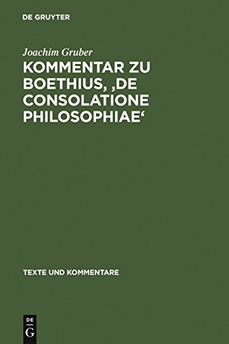 Beispielbild fr Kommentar zu Boethius, "De consolatione philosophiae". zum Verkauf von Antiquariat J. Kitzinger