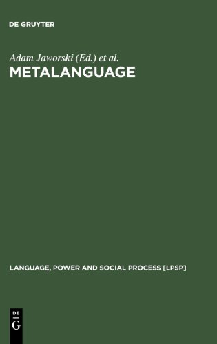 Imagen de archivo de Metalanguage: Social and Ideological Perspectives (Language, Power, and Social Process) a la venta por HPB-Red