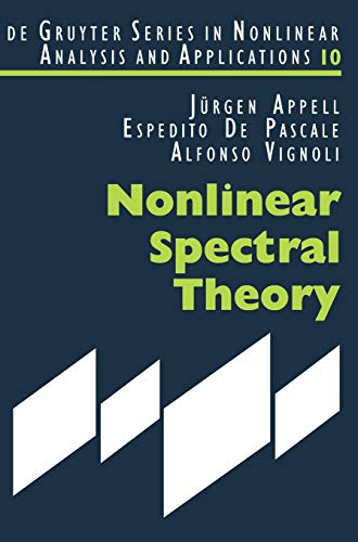 9783110181432: Nonlinear Spectral Theory (de Gruyter Series In Nonlinear Analysis And Applications): 10 (De Gruyter Series in Nonlinear Analysis & Applications, 10)