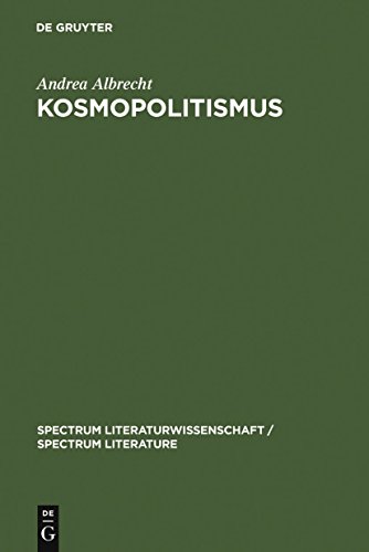 Beispielbild fr Kosmopolitismus : Weltbrgerdiskurse in Literatur, Philosophie und Publizistik um 1800. zum Verkauf von Kloof Booksellers & Scientia Verlag