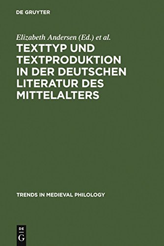 Beispielbild fr Texttyp und Textproduktion in der deutschen Literatur des Mittelalters zum Verkauf von Ria Christie Collections