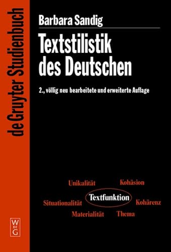 9783110188707: Textstilistik des Deutschen (De Gruyter Studienbuch)