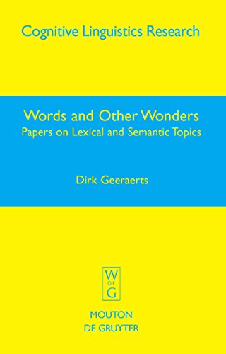 Beispielbild fr Words and Other Wonders (Cognitive Linguistics Research) zum Verkauf von Books From California