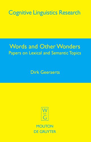 9783110190427: Words and Other Wonders: Papers on Lexical and Semantic Topics: 33 (Cognitive Linguistics Research [CLR], 33)