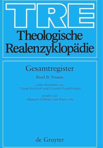 Namen (Theologische Realenzyklopadie) (German Edition) (9783110190786) by [???]