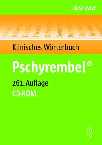 9783110191264: Pschyrembel Klinisches Wrterbuch on CD-ROM (German Edition)