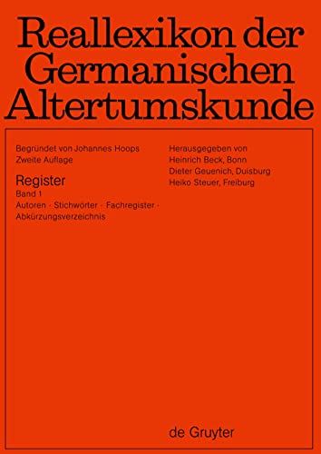 9783110191462: Band 1: Autoren, Stichwrter, Fachregister, Abkrzungsverzeichnis. Band 2: Alphabetisches Register: 666 (Reallexikon Der Germanischen Altertumskunde)