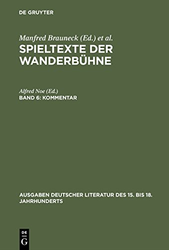 9783110193060: Kommentar: 165 (Ausgaben deutscher Literatur des 15. bis 18. Jahrhunderts, 165)