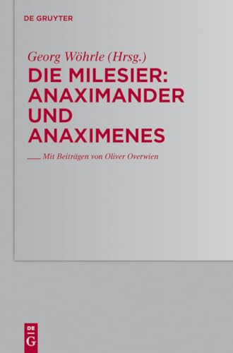 Imagen de archivo de Die Milesier Anaximander und Anaximenes a la venta por Antiquariat Stefan Krger
