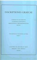 (INSCRIPTIONES GRAECAE VOL. II ET III, PARS V) INSCRIPTIONES ATTICAE EUCLIDIS ANNO POSTERIORES Co...