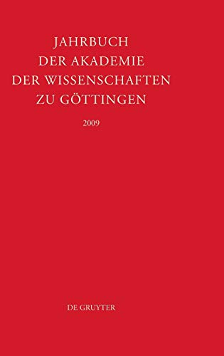 Beispielbild fr Jahrbuch der Akademie der Wissenschaften zu Gttingen - 2009. zum Verkauf von Buchhandlung&Antiquariat Arnold Pascher