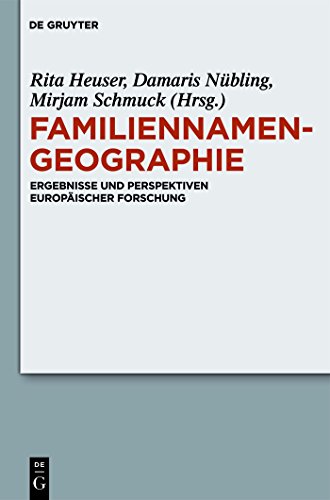 9783110223828: Familiennamengeographie: Ergebnisse Und Perspektiven Europischer Forschung (Studia Linguistica Germanica)