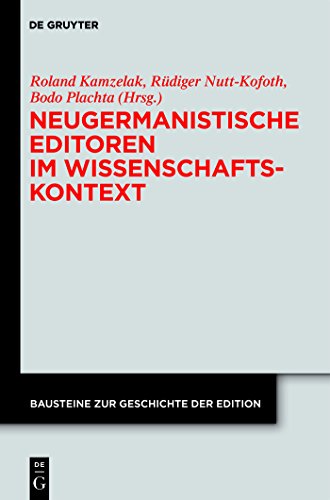 Stock image for Neugermanistische Editoren im Wissenschaftskontext for sale by Ria Christie Collections