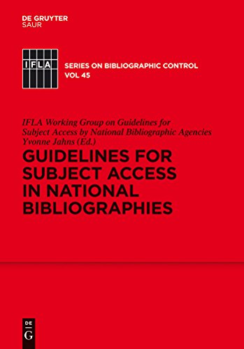 Beispielbild fr Guidelines for Subject Access in National Bibliographies zum Verkauf von Buchpark