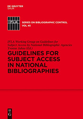 Stock image for Guidelines for Subject Access in National Bibliographies for sale by Buchpark