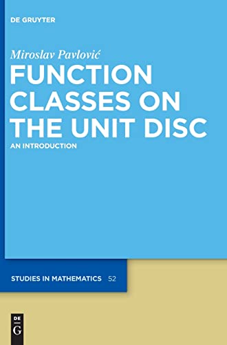 Imagen de archivo de Function Classes on the Unit Disc An Introduction a la venta por Buchpark