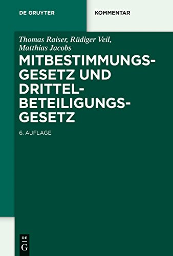 Beispielbild fr Mitbestimmungsgesetz und Drittelbeteiligungsgesetz (De Gruyter Kommentar) (German Edition) zum Verkauf von Lucky's Textbooks