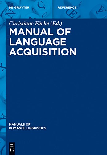 Stock image for Manual of Language Acquisition for sale by Buchpark