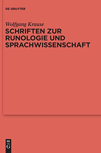 Beispielbild fr Schriften zur Runologie und Sprachwissenschaft. zum Verkauf von Antiquariat Alte Seiten - Jochen Mitter