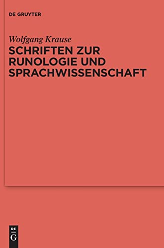 9783110307238: Schriften zur Runologie und Sprachwissenschaft