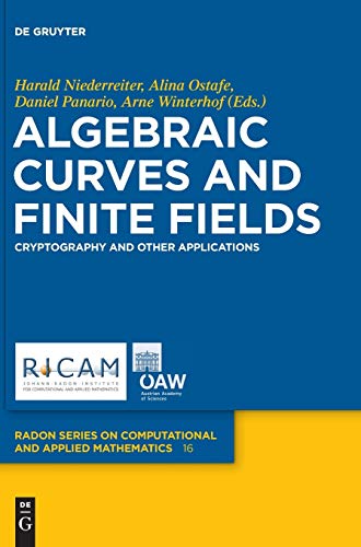 Imagen de archivo de Algebraic Curves and Finite Fields : Cryptography and Other Applications a la venta por Buchpark